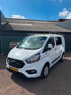 Ford Transit Custom euro 6 imperiaal wit dubbele cab., Gebruikt, Traction-control, Wit, Bedrijf