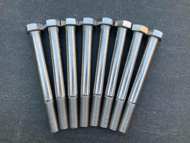 8 stuks RVS zeskantbouten M16x150 mm, Doe-het-zelf en Verbouw, IJzerwaren en Bevestigingsmiddelen, Nieuw, Bouten of Moeren, 100 tot 250 mm