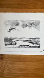 Litho eigen druk Johan Groot Landschap, Antiek en Kunst, Kunst | Litho's en Zeefdrukken, Ophalen
