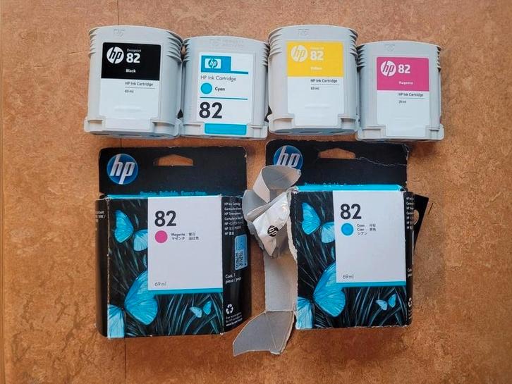 HP 82 Plotter Inktcartridges - Diverse Kleuren, Computers en Software, Printerbenodigdheden, Gebruikt, Cartridge, Ophalen of Verzenden