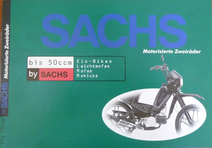 Folder SACHS Motorisierte Zweiräder bis 50 ccm 1998, Fietsen en Brommers, Handleidingen en Instructieboekjes, Nieuw, Ophalen of Verzenden