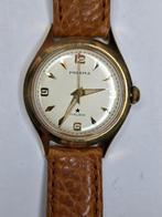 Prisma - Vintage mechanisch horloge, net onderhouden, Sieraden, Tassen en Uiterlijk, Horloges | Heren, Ophalen of Verzenden, Leer