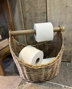 Rieten mand / toiletrolhouder Nieuw, Antiek en Kunst, Curiosa en Brocante, Ophalen of Verzenden