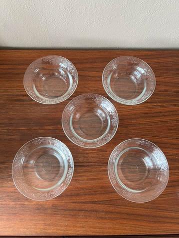 Set van 5 Duralex Spain vintage schaaltjes dessert retro beschikbaar voor biedingen