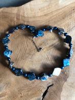 Nieuw! Blauwe schelp/ parel ketting, Ophalen of Verzenden, Nieuw, Blauw, Verstelbaar