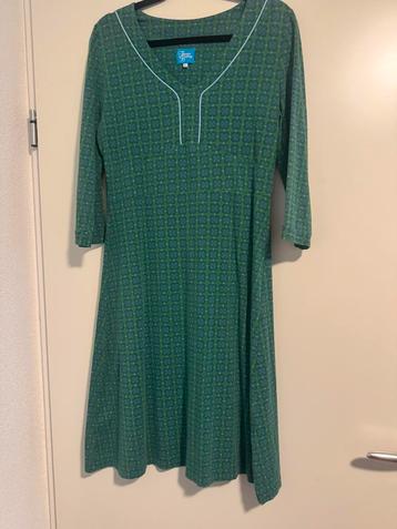 Tante Betsy jurkje L, groen-blauw bloempje beschikbaar voor biedingen