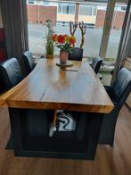 Mooie houten boomstam tafel  8cm dik, Ophalen of Verzenden, Zo goed als nieuw