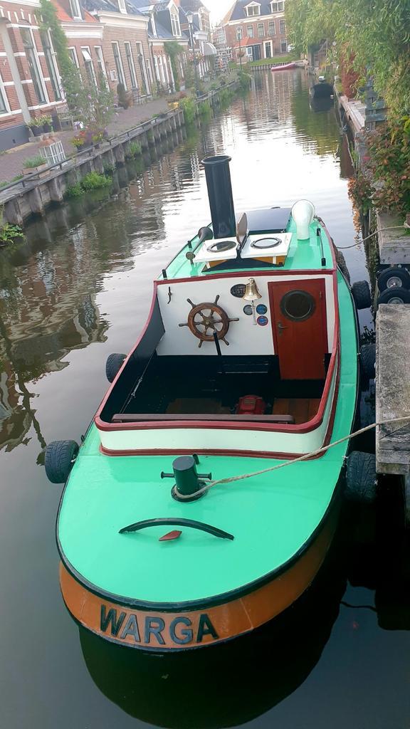 Opduwer Geertje, 1 cilinder steilsteven met geveegde kont., Watersport en Boten, Motorboten en Motorjachten, Gebruikt, Staal, Tot 6 meter
