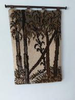 Vintage wollen wandkleed retro stijl, Ophalen, Gebruikt, 50 tot 100 cm, Crème