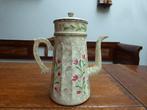 Antieke emaille Franse koffiepot met filter