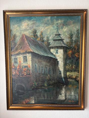 Te koop t.e.a.b. Schilderij van Th. Storcken, kasteel Born.