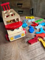 Houten vrachtwagen puzzel met diertjes!, Ophalen of Verzenden, Gebruikt