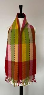 Sjaal in rood, geel groen en roze 145x35 cm, Ophalen of Verzenden, Zo goed als nieuw, Sjaal
