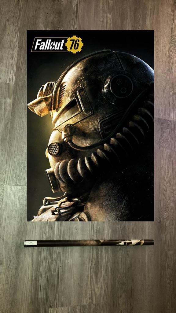 Fallout 76 Helmet Power Armor Poster 61 x 91, Verzamelen, Posters, Zo goed als nieuw, Film en Tv, Ophalen of Verzenden