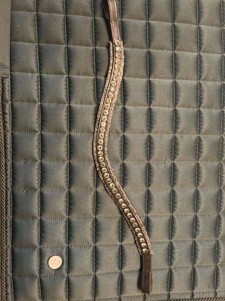 Frontriem, Dieren en Toebehoren, Paarden en Pony's | Hoofdstellen en Tuigage, Zo goed als nieuw, Dressuur, Verzenden