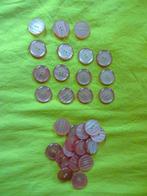 15 Roze knopen met iets streepje en parelmoer glans Ø 2 cm, Verzenden, Zo goed als nieuw, Knoop of Knopen