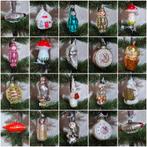 Oude vintage russische kerstballen zeppelin klok vuurtoren, N, Ophalen of Verzenden, N, N