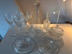 Vintage kristallen servies - wijnglazen, karaffen, schalen, Ophalen of Verzenden, Zo goed als nieuw