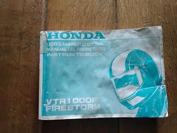 Instructieboekje honda vtr1000f firestorm vtr vtr1000 beschikbaar voor biedingen
