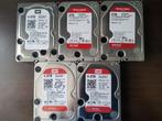 5x 4TB WD Red NAS Schijven (WD40EFRX), Computers en Software, Harde schijven, Intern, Gebruikt, Server, 4 TB