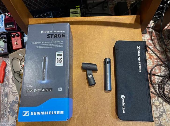 Sennheiser e614 Instrument Microfoon - Nieuwstaat!, Muziek en Instrumenten, Microfoons, Zo goed als nieuw, Instrumentmicrofoon
