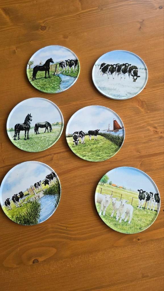 Wiebe van der Zee Onderzetters - Set van 6, Huis en Inrichting, Woonaccessoires | Onderzetters, Gebruikt, Glas of Kopje, Ophalen of Verzenden