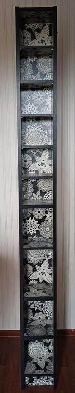 IKEA CD/DVD hoge smalle kast. Kan evt. ook als boekenkast., Ophalen, 150 discs of meer, Zo goed als nieuw, Hout