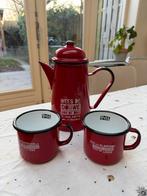 Douwe Egberts Emaille Koffieset - Vintage - Lowlands 2011, Antiek en Kunst, Antiek | Emaille, Verzenden