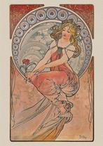 Litho Alphonse Mucha Jugendstil Print Poster, Antiek en Kunst, Ophalen of Verzenden