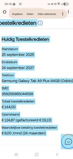 tablet samsung a9 75 euro, 13 inch of meer, Samsung Galaxy tablet A, Nieuw, Ophalen of Verzenden