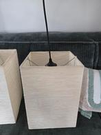2 IKEA MAGNARP Hanglampen - Rijstpapier Creme, Huis en Inrichting, Lampen | Lampenkappen, Crème, Gebruikt, 25 tot 50 cm, Vierkant