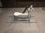 Vintage Hobbelpaard met Metalen Frame - Antiek Speelgoed Paa, Kinderen en Baby's, Ophalen, Gebruikt