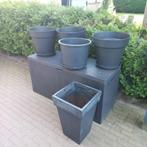 bloembakken, Tuin en Terras, Bloembakken en Plantenbakken, Kunststof, Rond, Gebruikt, Minder dan 60 cm