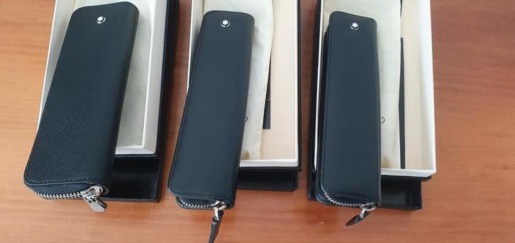 Montblanc pen pouches, Verzamelen, Pennenverzamelingen, Zo goed als nieuw, Mont Blanc, Ophalen of Verzenden