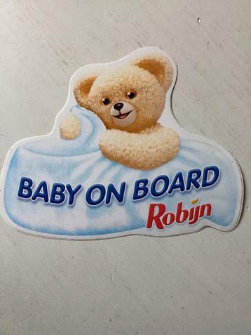 Sticker Baby on Board (Robijn/beertje) beschikbaar voor biedingen