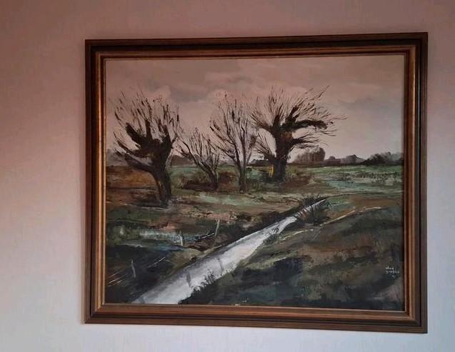 Albert Grosfeld olieverfschilderij, Antiek en Kunst, Kunst | Schilderijen | Klassiek, Ophalen of Verzenden