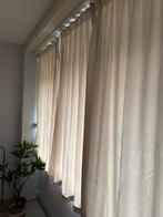 Gordijnen, dun velours, ecru cremekleur, Ophalen, Zo goed als nieuw, 200 cm of meer, 200 cm of meer