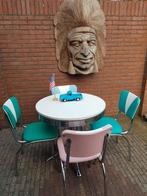 FIFTIES SIXTIES AMERIKAANSE DINER STOELEN  BEL AIR TAFEL, Huis en Inrichting, Stoelen, Ophalen, Overige kleuren, Vier, Metaal