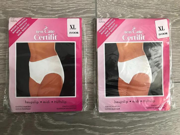 2 stuks:Ten Cate certifit midi heupslip maat: XL Nieuw  Ten, Kleding | Dames, Ondergoed en Lingerie, Slip, Overige kleuren, Ophalen of Verzenden