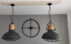 Hangende industriële lampen, Huis en Inrichting, Lampen | Hanglampen, Gebruikt, Ophalen of Verzenden, Metaal, Minder dan 50 cm