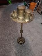 Antiek messing rooktafel massief, Antiek en Kunst, Ophalen