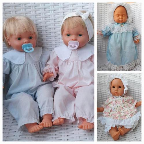 Lot vintage babypoppen jaren 80 / 90 1x met geluid, Verzamelen, Poppen, Zo goed als nieuw, Babypop, Ophalen of Verzenden