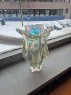 Decoratieve Glas Vaas - Parelmoer Afwerking, Ophalen of Verzenden