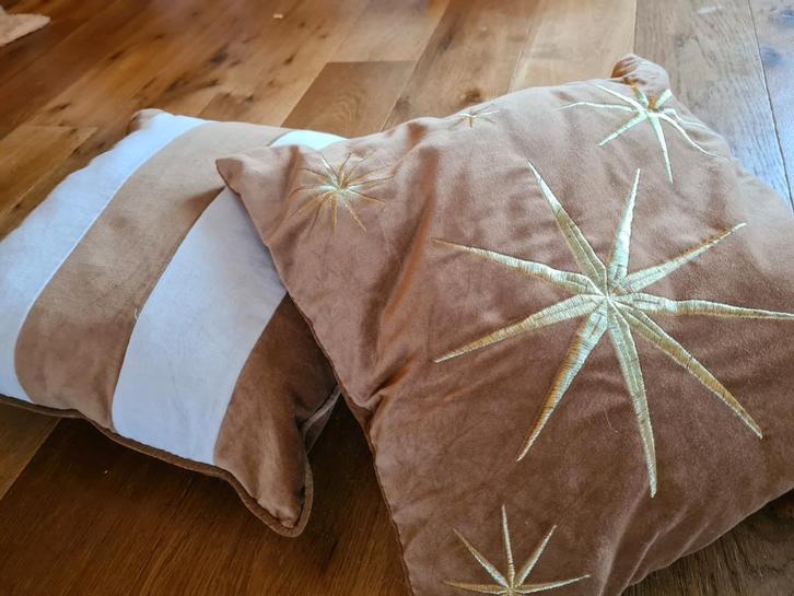 Fluwelen kussens., Huis en Inrichting, Woonaccessoires | Kussens, Zo goed als nieuw, Vierkant, Ophalen of Verzenden