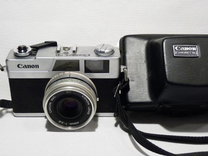 Canon Canonet 28,  batterij, kleinbeeld, Canonet QL-tas, Audio, Tv en Foto, Fotocamera's Analoog, Zo goed als nieuw, Compact, Canon