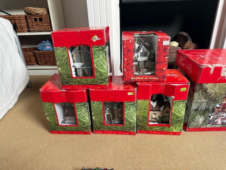 Kerstdorp huisjes(intratuin) Diversen accessoires Lemax, Diversen, Kerst, Gebruikt, Ophalen
