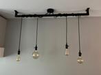 Industriele lamp Loftbar hanglamp zwart staal 120cm, Ophalen of Verzenden, Zo goed als nieuw, Industrieel, loft, stoer, Metaal