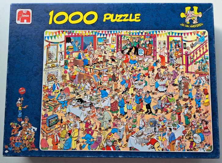 Jan van Haasteren - verjaardag - 1000 stukjes - 2006/1, Hobby en Vrije tijd, Denksport en Puzzels, Zo goed als nieuw, Legpuzzel