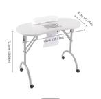 Inklapbare nageltafel met afzuiging, Minder dan 50 cm, 50 tot 100 cm, Nieuw, Ophalen of Verzenden