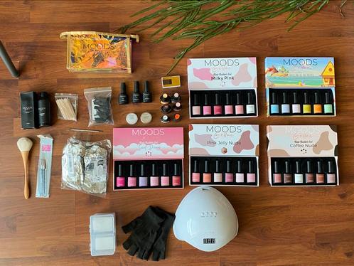 Complete set BIAB en gellak (Moods), Sieraden, Tassen en Uiterlijk, Uiterlijk | Cosmetica en Make-up, Zo goed als nieuw, Handen en Nagels